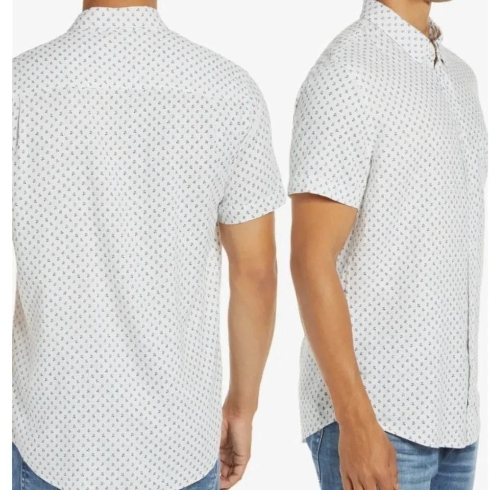RAILS Men’s Carson Bleu Fleur Button Collar Shirt XXL